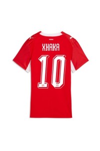 Sveitsi Granit Xhaka #10 Jalkapallovaatteet Naisten Kotipaita MM-kisat 2026 Lyhythihainen
